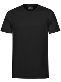 Schwarzes Herren T-Shirt mit Rundhals, gerade geschnitten, für Beruf & Freizeit